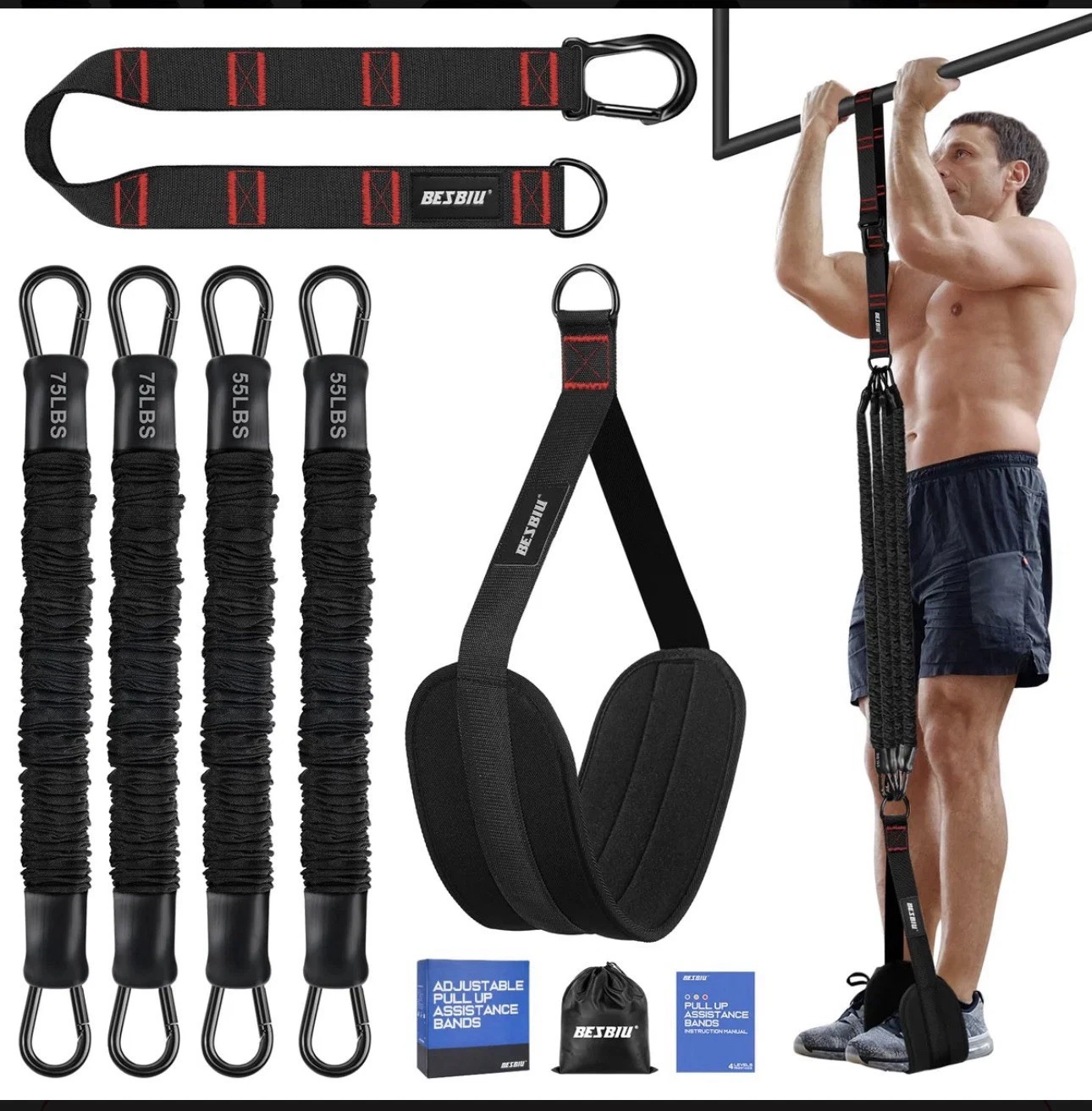 Pull up Assistance Bands 260Lbs Heavy Pull up Bands Resistance Bands
Opens in a new window or tab