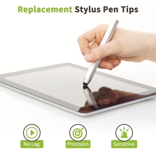 20Pcs Replacement Stylus Pen Tips 8mm Touch Screen Pens Tips Silicone Rubber - Afbeelding 3 van 6
