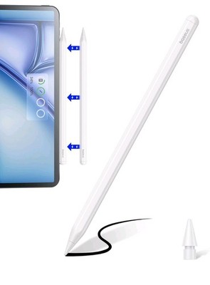 Stylus Pen White   17H Battery Life   Wireless Charging   Tap Control   für iPad