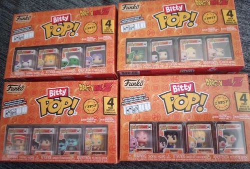 Dragon Ball Z Funko Bitty Pops Complete Set Of 16 New In Box Chase Edition Mini