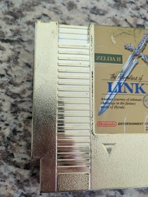 Zelda II The Adventure of Link NES Gold Cart - Authentic - w/Red Nintendo Sleeve