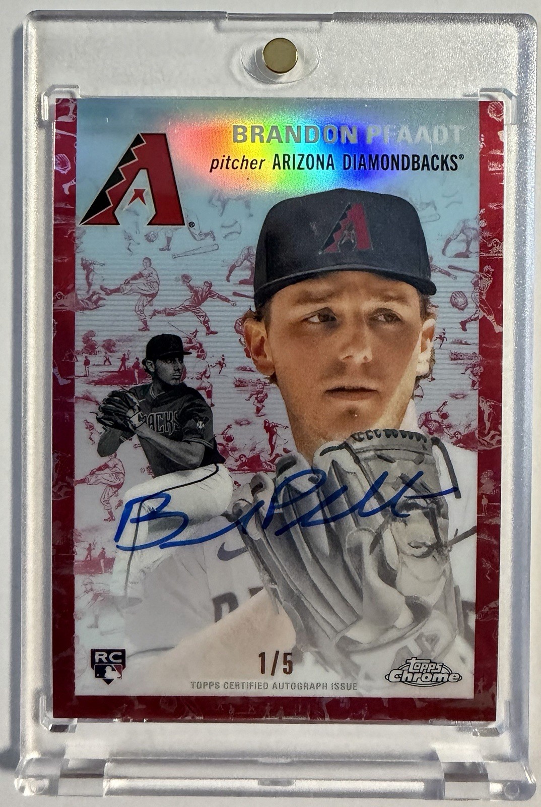 Topps 2023 Chrome Platinum Brandon Pfaadt Dbacks RC Auto CPA-BPF /5