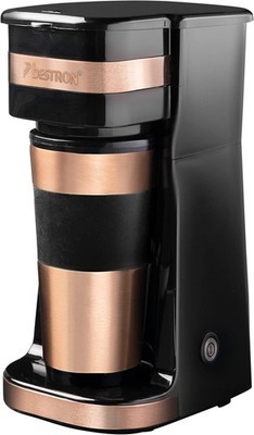 Bestron Kaffeemaschine Isolierbecher Filterkaffee Edelstahl kupfer 750 Watt