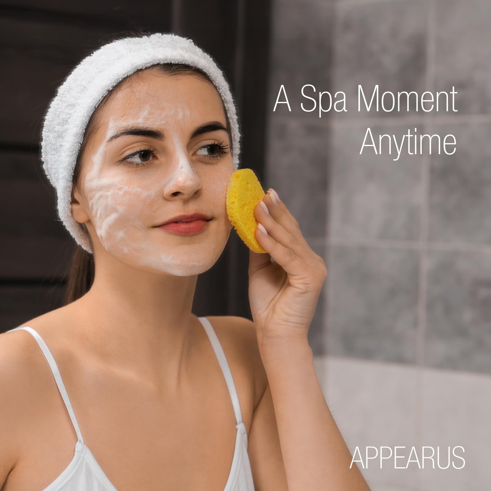 Appearus Natural Cellulose Facial Sponges – 50 Pack (Compressed) – P