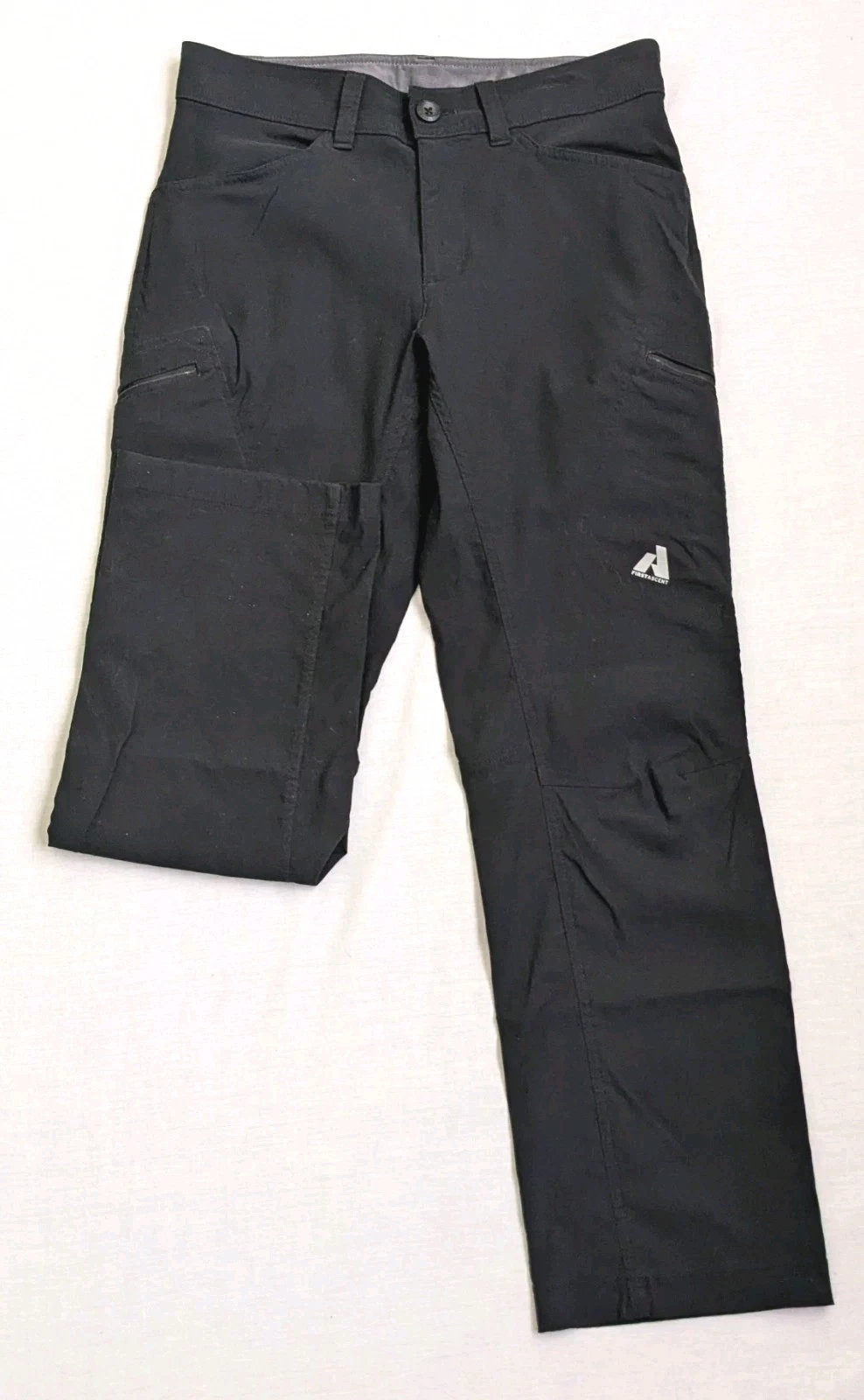 Eddie Bauer First Ascent Pants Mens 30x30 Black Zip Pockets Cargo Travel Hiking
