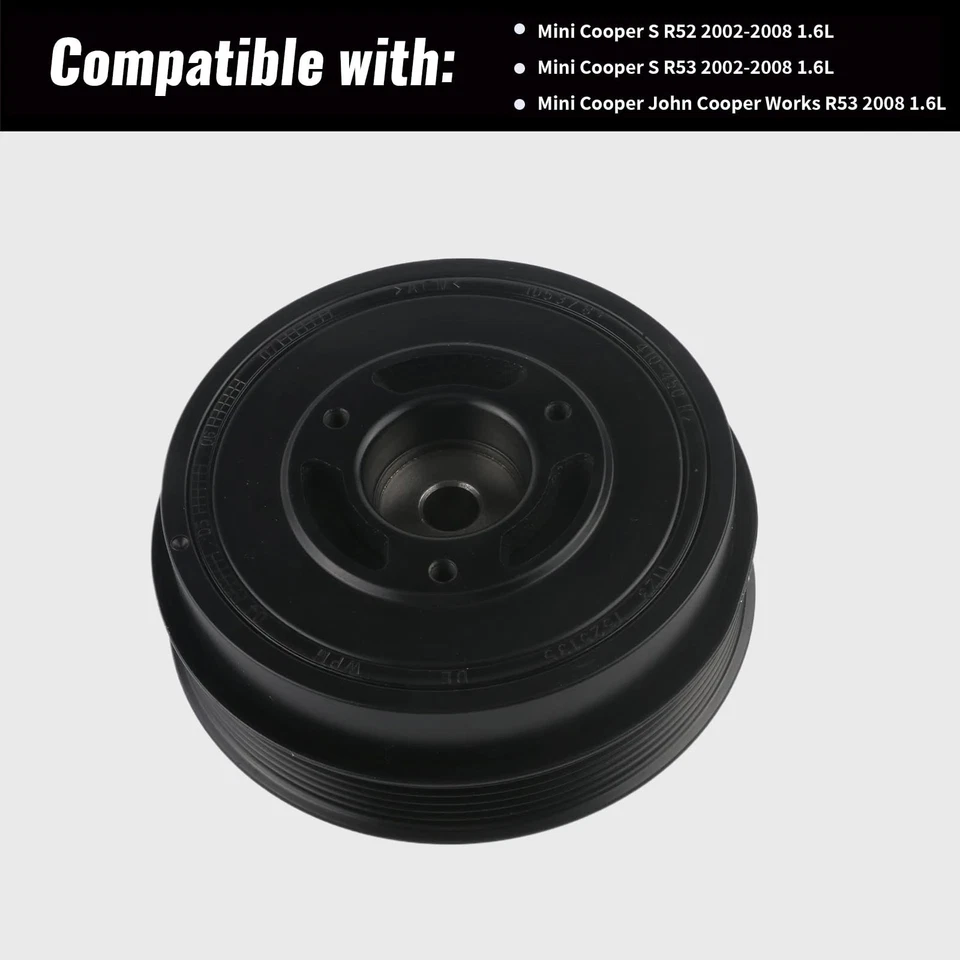 11237525135 Engine Crankshaft Pulley Harmonic Balancer Fit for Mini Cooper S ... - Image 4 of 4