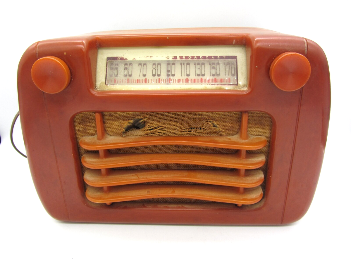 Sentinel Bakelite Catalin 284 Wavy Grill Radio ButterScotch!! It