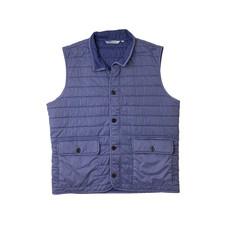 Peter Millar Vest Mens XL Extra Large Shark Blue Greenwich Garment Dyed Quilted