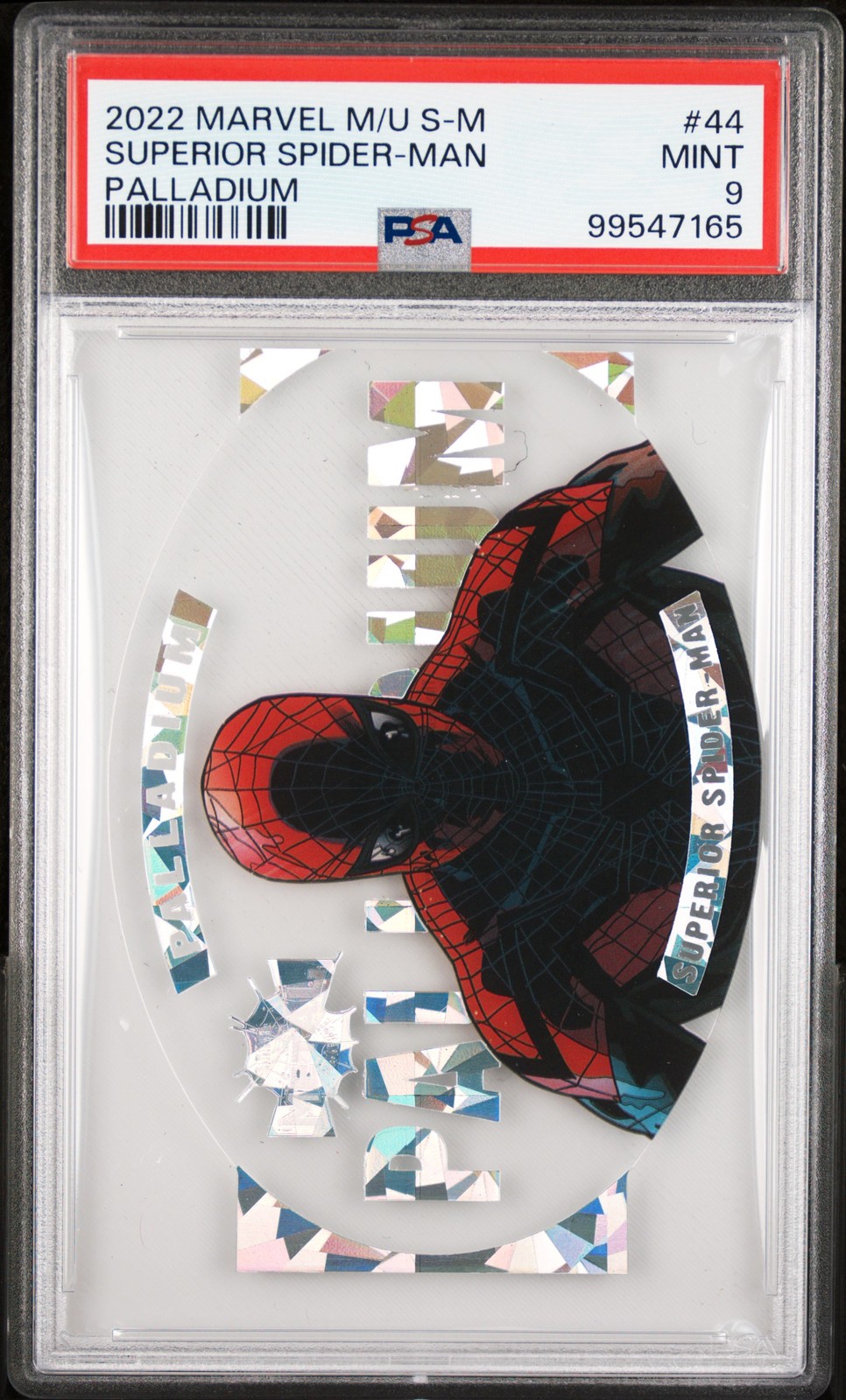 2022 SKYBOX MARVEL METAL UNIVERSE SPIDER-MAN PALLADIUM SUPERIOR SPIDER-MAN PSA 9