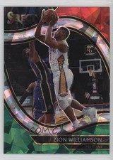 2020 Select Courtside Red White Green Cracked Ice Prizm Zion Williamson #213 2s2