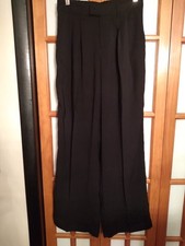 Women's A new day Black Elastic Waist Pleated Wide-Leg Pants High Waisted Sz 6
