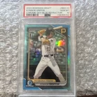 🔥KONNOR GRIFFIN 2024 BOWMAN CHROME DRAFT 1ST SKY BLUE REFRACTOR PSA 10🔥Pop37
