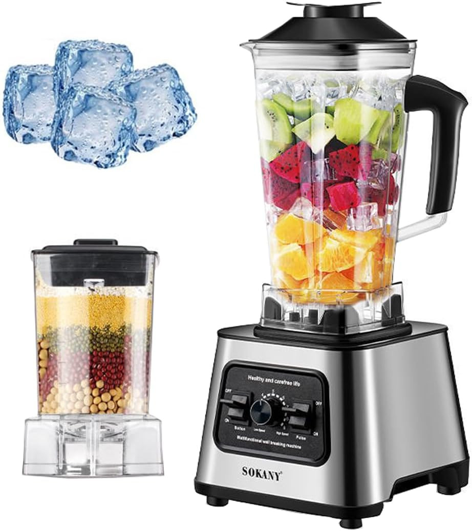 Blender 2 in 1 6000W: 9 Velocità e 27000 RPM per Performance Top