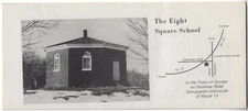 Dryden NY Eight Square School ca 1970s Vintage Brochure Schoolhouse Octagonal