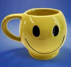 Vtg 70’s McCoy Pottery Ceramic Yellow Smiley Happy Day Face Coffee Cup Mug USA