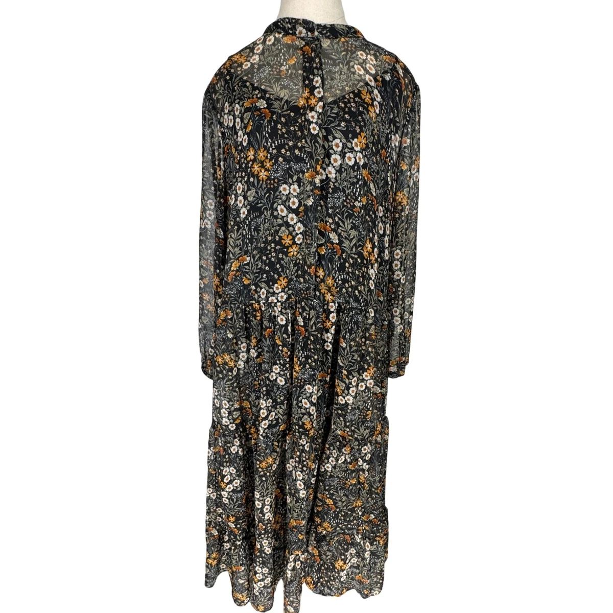 chinese dress ladies Chiffon Maxi Dress  PAOM