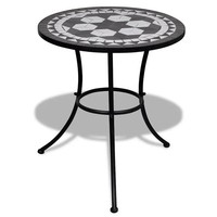 Bistrotisch Mosaik Rund Schwarz Weiss 60 Cm Durchmesser Tisch