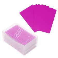 0.21mm Metal Business Cards, 180 Pack Name Card Laser Engraving, Purple