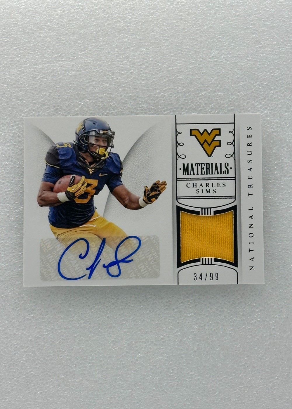 2015 Panini National Treasures Collegiate #41 Charles Sims Materials Sigs #/99
