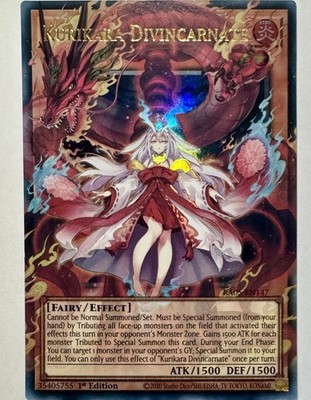 yugioh kurikara deck Yu-Gi-Oh! Divincarnate Overframe Prisma Special Promo 162609 A single card from the set Power of the Elements New Mlikemat Playmat Kurikara Divincarnate