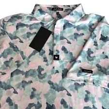 NEW Bad Birdie Core Polo Golf Shirt Mirage Oasis Mens 2XL Colorful Stretch 78