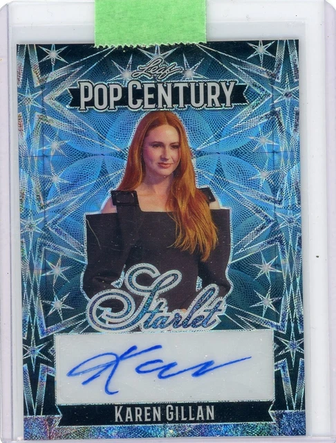 2024 Leaf Pop Century Metal KAREN GILLAN Blue Starlet AUTO Autograph 2/8