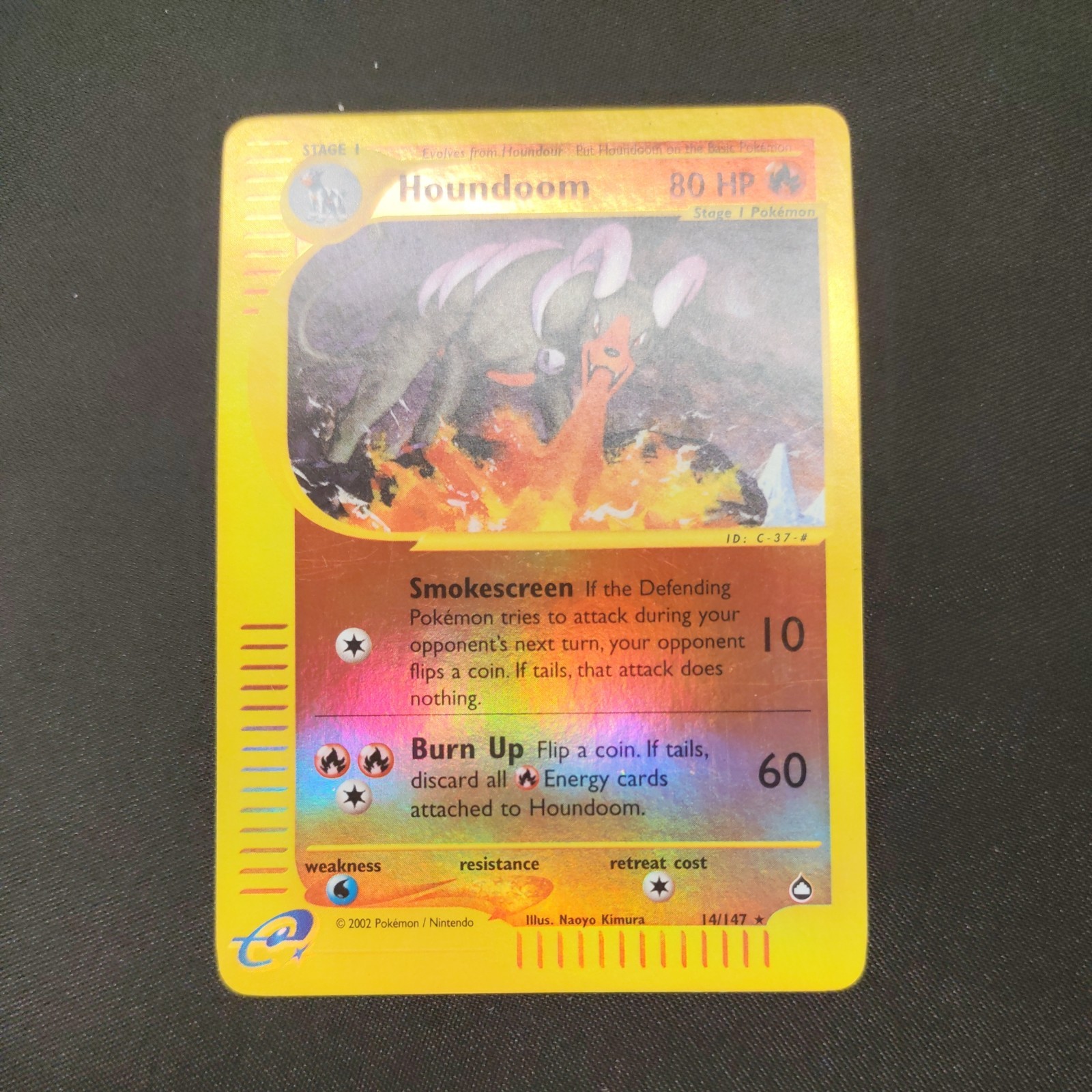 Houndoom 14/147 Reverse Holo Rare Aquapolis WOTC Pokemon TCG NM