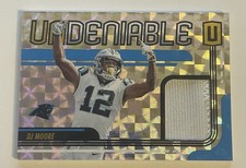 2019 Panini Unparalleled Undeniable D.J. Moore Hyper /25 Player Worn Patch