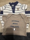 Lot of 2 Bodysuits Size 3 Months By Carters long bodysuit and one short — photo 2