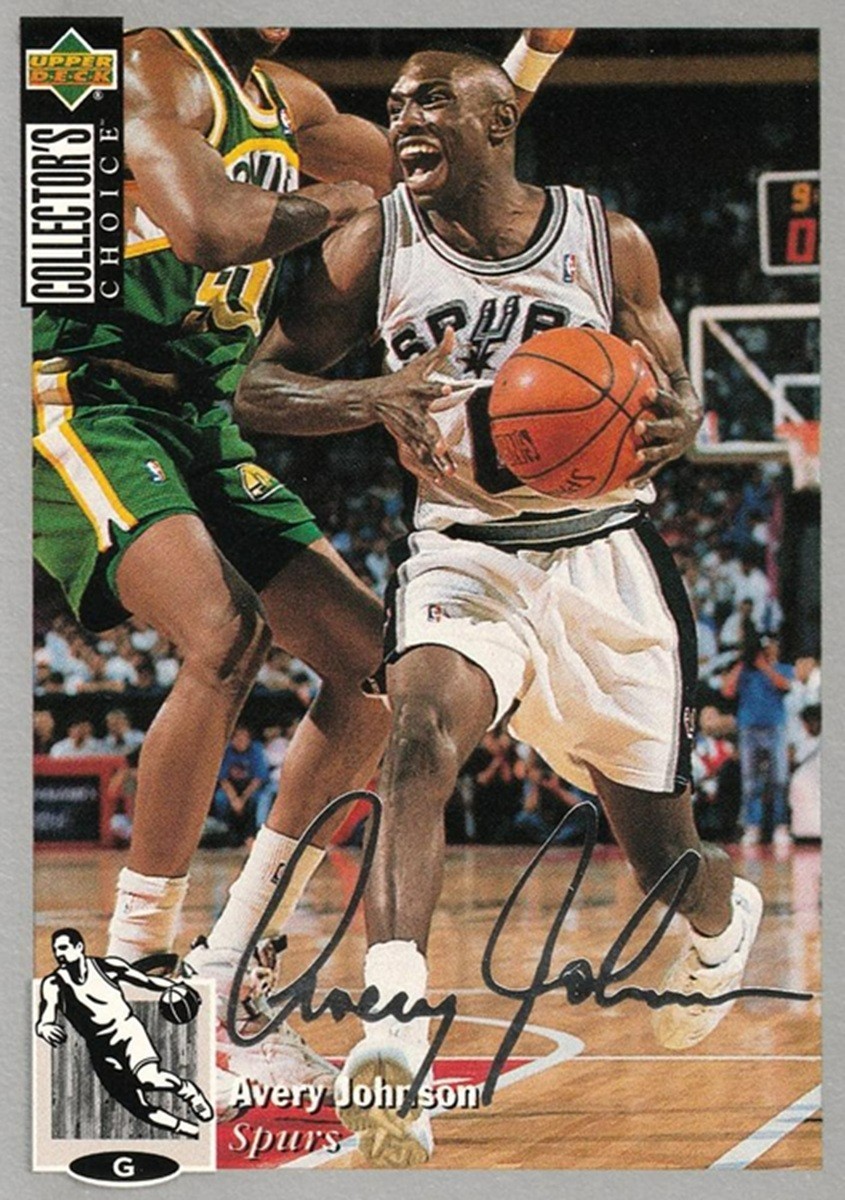 1994-95 Collector's Choice SILVER SIGNATURE #301 Avery Johnson San Antonio Spurs