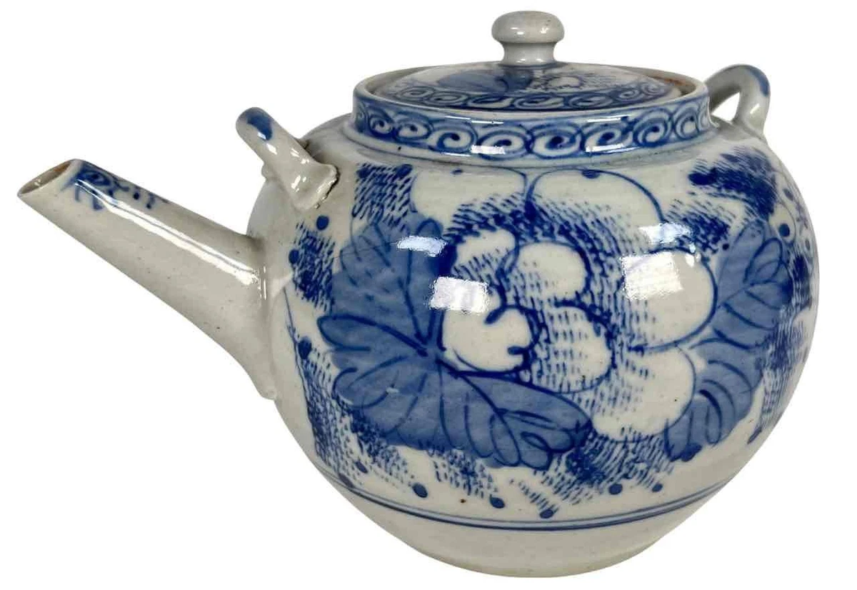蓝色1850-1899 年日本茶壶| eBay