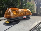 12V BRITAX CEAI MAGNETIC MOUNT TWIN DOUBLE ROTATING AMBER LIGHTBAR BEACON BAR