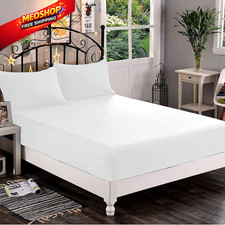 Premium Hotel Quality 1-Piece Fitted Sheet, Luxury Softest Queen, White