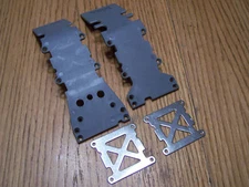 Fits Traxxas 4910 2.5 T-maxx Front Rear Skid Plates w/ Brace 3906 E-maxx Set 3.3