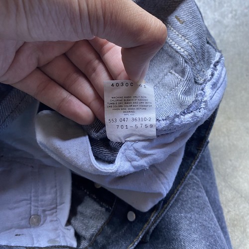 Vintage 80s 501XX Button Fly Jeans Black Made In USA Actual Sz 24x29.5 Women’s - Picture 6 of 8