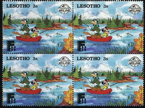 Lesotho #640-645 Disney Characters Helsinki Sights Block Collection 1988 MNH - Picture 5 of 7