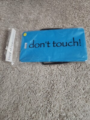 Inventive Travelware ''Don't Touch !'' Blue Luggage Tag ( Box 106)