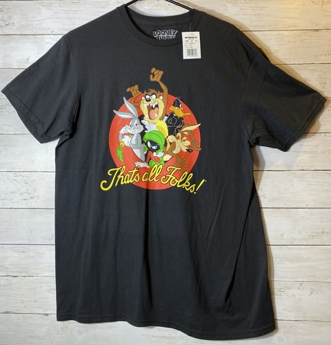 LOONEY TUNES That's All Folks T-Shirt LARGE NEU TAZ Wile Coyote Daffy Duck - Bild 1 von 14