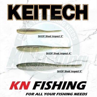 KEITECH SHAD IMPACT 3 Silicon Soft Lure Japan Squid Scented 76mm 2.1gr 8pcs