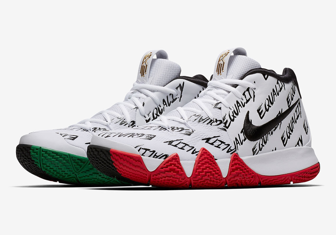 Nike Kyrie 4 BHM Equality Size 10. White Red Green. | eBay