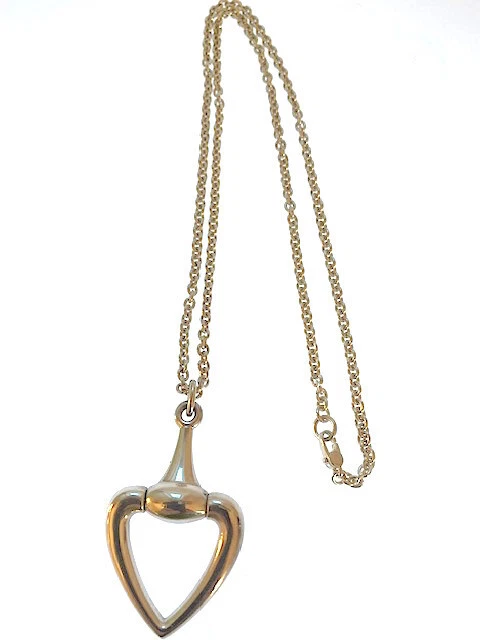 COLLANA ARGENTO 925 GUCCI A FORMA DI CUORE MARCHIO ITALIANO LUNGHEZZA 24" ARTICOLO QUALITA'
