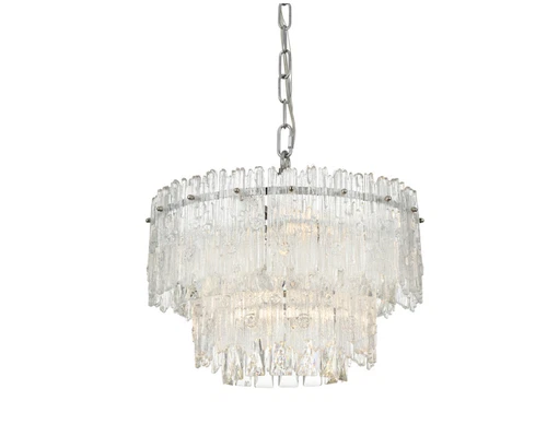 EMILIA 4 LIGHTS 15" CHROME CHANDELIER BY ELELEGANT LIGHTING, 1780D15C - Picture 2 of 7