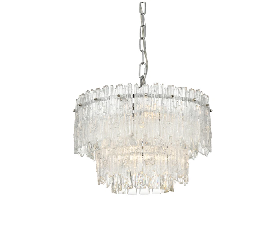 EMILIA 4 LIGHTS 15" CHROME CHANDELIER BY ELELEGANT LIGHTING, 1780D15C - Image 2 of 4