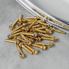 160x M7 32mm Gold 3pc Wheel Split Rim Assembly Bolts Bbs Rs Oz Schmidt Rh Screws