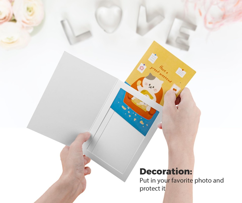100Pack Photo Frame Cards 4x6 Inch Photo Insert Cards with Envelopes ...