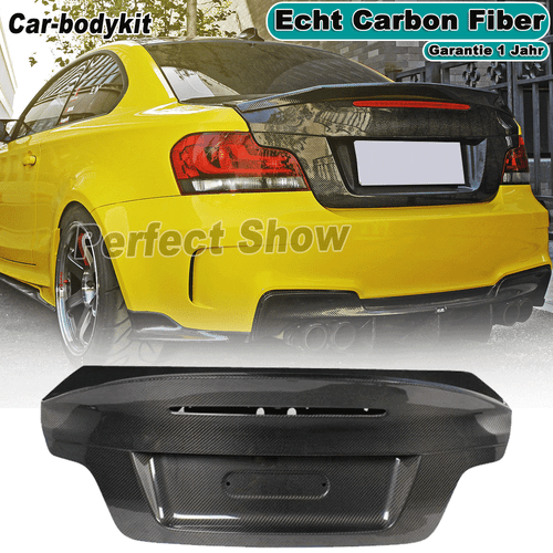 Carbon Heckklappe Kofferraum Deckel Spoiler Passt für BMW 1er E88 E82 Coupe 1M  - Bild 1 von 9