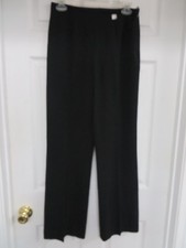ESCADA Margaretha ley Wool/elastic Wide Straight leg Zip Black Dress Pants 36