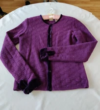 Easel Lambswool Angora Blend Sweater Cardigan SZ-S