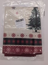 Christmas Tree Valances Windows Curtain Snowman 54"x18" for Window Rod Pocket