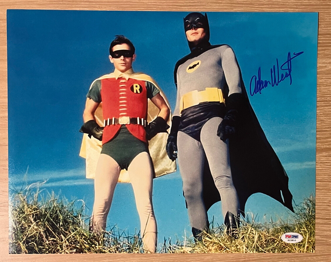 ADAM WEST SIGNED BATMAN 11x14 PHOTO PSA/DNA